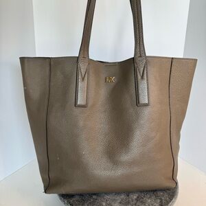 Michael Kors Dark Grey Tote Bag Leather Purse
